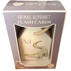 Animal Alphabet Flash Cards Berry Lane 26 Double Sided Illustrated Non-Toxic New